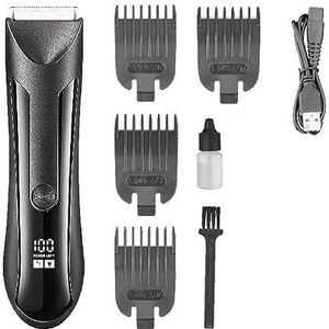 Tondeuse voor mannen, tondeuse professionele tondeuse kapper haarsnijmachine draadloze electri oplaadbare baardtrimmer voor mannen (kleur: zwart)