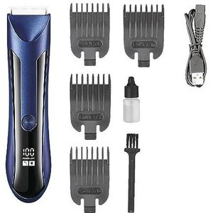 Tondeuse voor mannen, tondeuse professionele tondeuse kapper haarsnijmachine draadloze electri oplaadbare baardtrimmer voor mannen (kleur: blauw)