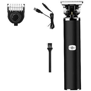 Tondeuse voor mannen, oplaadbare tondeuse voor mannen scheerapparaat baardtrimmer haarsnijmachine baard kapper haarsnijder professionele tondeuse (kleur: zwart met doos)