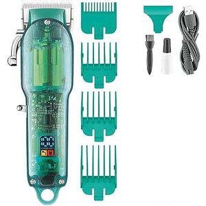 Tondeuse voor mannen, tondeuse trimmer professionele baardtrimmer haarsnijmachine kapselmachine transparante tondeuse voor mannen