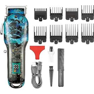 Tondeuse voor mannen, professionele tondeuse kapper haarsnijmachine draadloze elektrische oplaadbare verstelbare tondeuse voor mannen