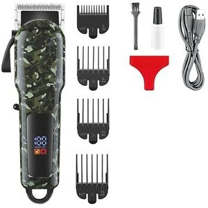 Tondeuse voor mannen, tondeuse professionele tondeuse verstelbare haarsnijmachine elektrische kapper digitale display tondeuse voor mannen