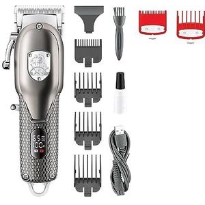 Tondeuse voor mannen, elektrische tondeuse professionele haarsnijmachine haartrimmer kapselmachine metalen kapper USB opladen voor mannen