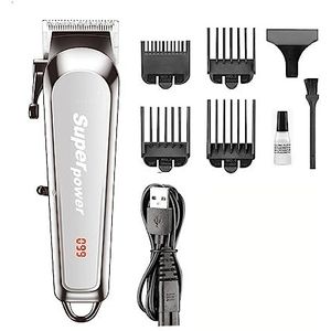 Tondeuse voor mannen, tondeuse oplaadbare tondeuse verstelbaar kapsel professionele haarsnijmachine draagbare tondeuse voor mannen