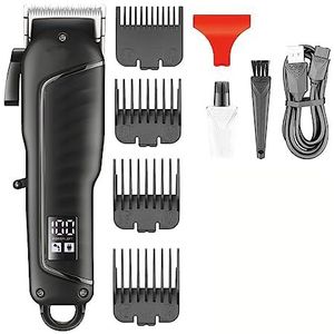 Tondeuse voor mannen, tondeuse verstelbare tondeuse elektrisch kapsel draadloze haarsnijmachine digitale display tondeuse voor mannen