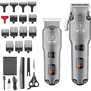 Tondeuse voor mannen, tondeuse draadloze haarsnijmachine kapper waterdichte tondeuse professionele trimmer set tondeuse voor mannen