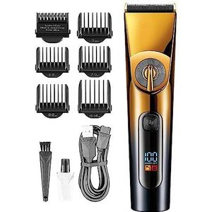 Tondeuse voor mannen, tondeuse professioneel kapsel elektrische trimmer draadloze kapselmachine IPX6 waterdichte scheermachine voor mannen