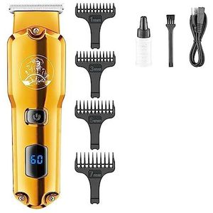 Tondeuse voor mannen, haarsnijmachine elektrische tondeuse draadloze tondeuse kapperssnijders snijder kapsel machine trimmer voor mannen (kleur: goud met doos)