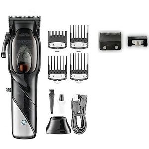 Tondeuse voor mannen, tondeuse professionele kapper tondeuse elektrische haarsnijmachine draadloos kapsel oplaadbare tondeuse voor mannen (kleur: met doos 1 mes)