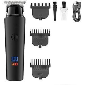 Tondeuse voor mannen, tondeuse professionele tondeuse elektrische haarsnijmachine draadloze kapper digitale display trimmer voor mannen