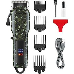 Tondeuse voor mannen, tondeuse professionele tondeuse verstelbare haarsnijmachine elektrische kapper digitale display tondeuse voor mannen