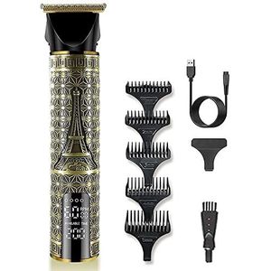 Tondeuses voor mannen, LCD oplaadbare tondeuse elektrische tondeuse draadloze scheerapparaat trimmer 0mm mannen kapper baard haar snijmachine voor mannen