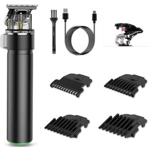 Tondeuse voor mannen, elektrische tondeuse tondeuse voor mannen scheerapparaat baardtrimmer professionele kapper haarsnijmachine (kleur: zwart)