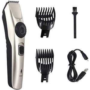 Tondeuse voor mannen, tondeuses oplaadbare geluidsarme tondeuse baardscheerapparaat, elektrische kapselset met geleidekammen, USB elektrische tondeuse