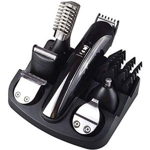 Tondeuse - Roestvrij Staal - Lithium Ion+ - Baard- en Neustrimmer - Oplaadbaar - Alles-in-één Verzorgingsset voor Heren