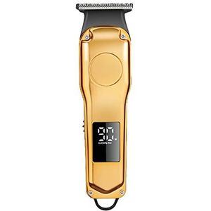 Tondeuse voor mannen, draadloze tondeuse professionele elektrische trimmer met LED-scherm, wasbare veiligheid oplaadbare sterke power stalen snijkop