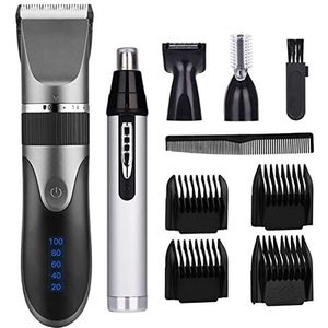 Tondeuse voor mannen, professionele tondeuse keramisch mes mannen kapper kapsel oplaadbare neus oor baard wenkbrauwtrimmer elektrisch scheerapparaat