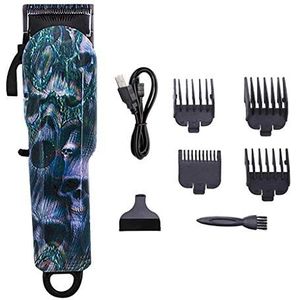 Tondeuse voor mannen, professionele elektrische tondeuse oplaadbare draadloze haarknipset voor mannen elektrische trimmer cutter set (kleur: skelet)