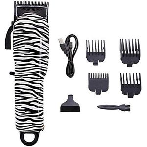 Tondeuse voor mannen, professionele elektrische tondeuse oplaadbare draadloze haarknipset voor mannen elektrische trimmer cutter set (kleur: zebra)