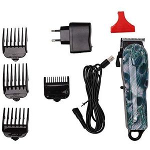 Tondeuse voor mannen, graffiti elektrische tondeuse oplaadbare mode tondeuse snijmachine retro olie hoofd haar elektrische tondeuse (maat : US Plug)