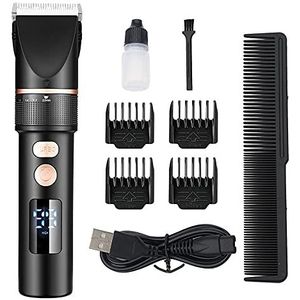 Tondeuse voor mannen, Titanium Keramische Blade Salon Tondeuse Mannen Haar Snijden Kapper Machine Elektrische Tondeuse Oplaadbare LCD Display