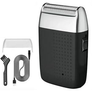 Elektrisch scheermes voor mannen, foliescheerapparaten voor mannen USB oplaadbare elektrische draadloze scheerapparaten voor mannen draagbaar zakformaat (kleur: zwart)