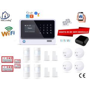 Home-Locking draadloos smart alarmsysteem wifi,gprs,sms en kan werken met spraakgestuurde apps. AC05-16