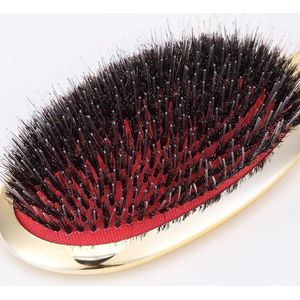 Borstel - Haar borstel - luxe haar borstel -  gouden haar borstel - Haarborstel - Anti Klit - Varkenshaar - Massage borstel - Boar Bristle Brush - Goud