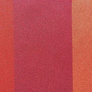 Acrisol Sahara Rubi 70 gestreept oranje, rood stof per meter buitenstoffen, tuinkussens, palletkussens