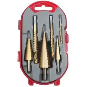 Trappenboor Set Spiraal Stappenboor Hout Metaal Kunststof Aluminium HSS Sechskant