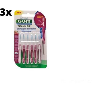 Gum Travler Ragers 1.4mm Roze - 3 x 6 stuks - Voordeelverpakking