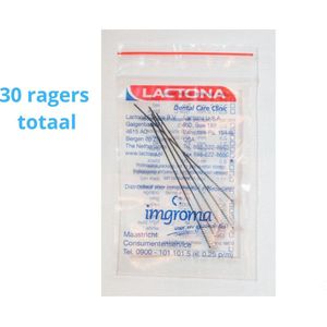 Lactona Interdentaal Ragers - Large/Medium 65mm - Zwart - 6 gripzak x 5 stuks  - Voordeelpakket