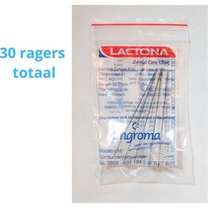 Lactona Interdentaal Ragers - X-Large 10mm - Transparant - 6 gripzak x 5 stuks - Voordeelpakket