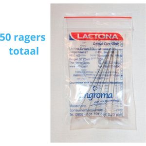 Lactona Interdentaal Ragers - X-Large 10mm - Transparant - 10 gripzak x 5 stuks - Voordeelpakket