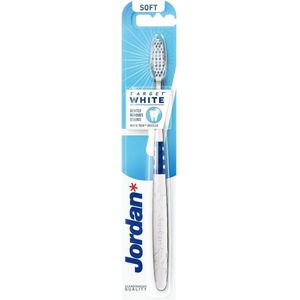 Jordan tandenborstel target white medium - 3 stuks - Voordeelverpakking