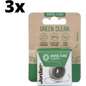 3x Jordan Green Clean Floss 30m - Voordeelverpakking