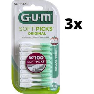 Gum Soft-Picks Regular - 3 x 100 stuks - Voordeelverpakking