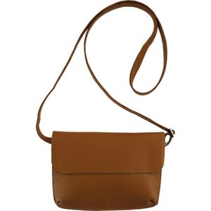 Josi Louis Puck Crossbodytas Cognac Bruin leder