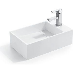 Mawialux toilet fontein - Solid Surface - 50x30x15cm - Rechtse opstelling - Mat wit - Paulsen