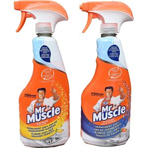 1 x Mr Muscle badkamer reiniger  + 1 x Mr Muscle keuken reiniger