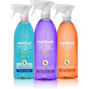 Method - Badkamer + Keuken + Allesreiniger franse lavendel ecologische spray 3x 490ml