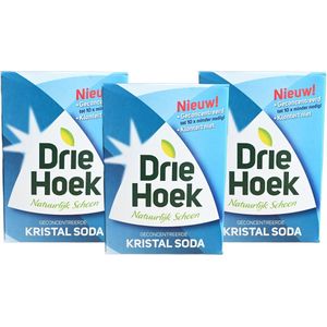 3x Driehoek Kristal Soda 600 gr