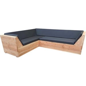 Wood4you - Loungeset 6 Douglashout - incl strakke kussens Lvorm - 200cm - 200cm