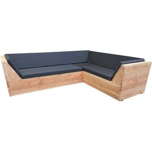 Wood4you - Loungeset 6 Douglashout - incl kussens (GLvorm) - 200cm - 250cm