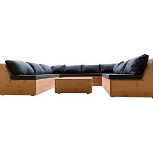 Wood4you - Loungeset Douglas Denver - incl kussens - - 200 cm / 250 cm / 200 cm