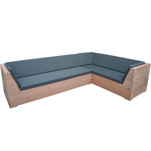 Wood4you - Loungeset 6 Bankirai - incl kussens - 250cm - 200cm (GL-vorm)