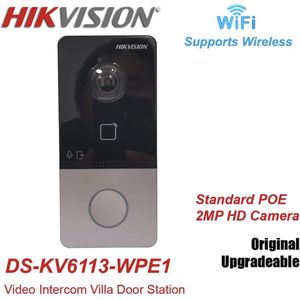 Hikvision DS-KV6113-WPE1Originele Draadloze Wifi Standaard Poe 2MP Hd Video Intercom Plastic Villa Deurtelefoon Station Deurbel