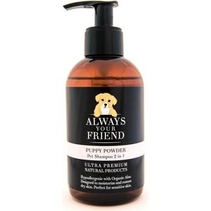 Always Your Friend Puppy Powder - Puppy shampoo - Hondenshampoo 2 in 1 - geconcentreerde shampoo 250 ml is goed voor 5000 ml shampoo