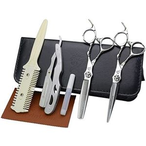 6 ""Professionele Kappers Schaar Kit Razor Edge Hairdresser Barber Schaar Haarsnijden Haar Clipper Kam Barber Accessoires Dunning Shears Haircutter Kit