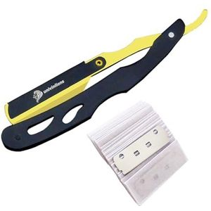 1 scheermes + 25 professionele mesjes Kappergereedschap Haarscheermes Mes Roestvrijstalen scheermeshouderset